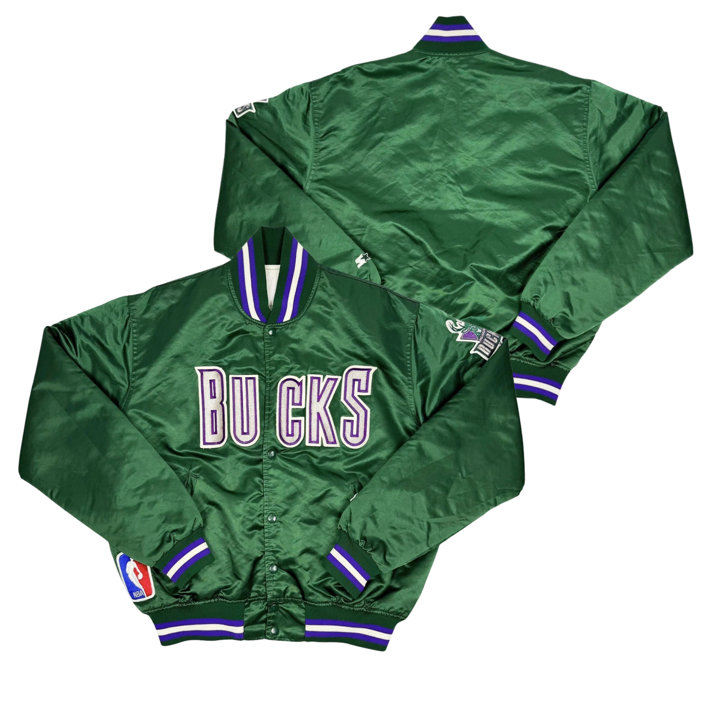 Bucks Throwback Satin Bomber – (Pre order Ships in 3-6 weeks)