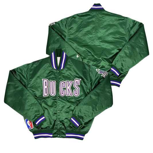Bucks Throwback Satin Bomber – (Pre order Ships in 3-6 weeks)