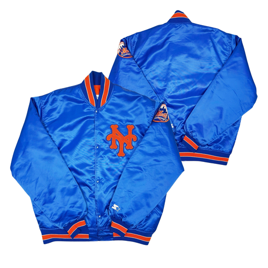 Mets Throwback Satin Bomber – (Pre order Ships in 2-4 weeks)