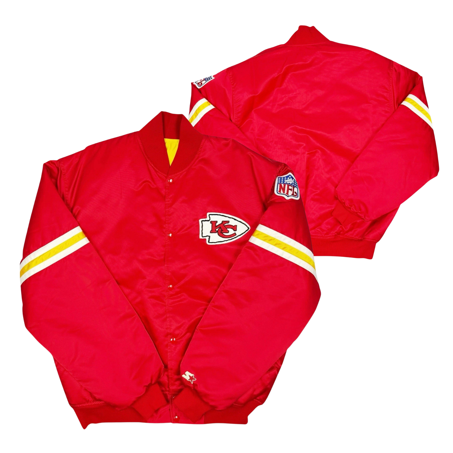 Chiefs Throwback Satin Bomber – (Pre order Ships in 3-6 weeks)