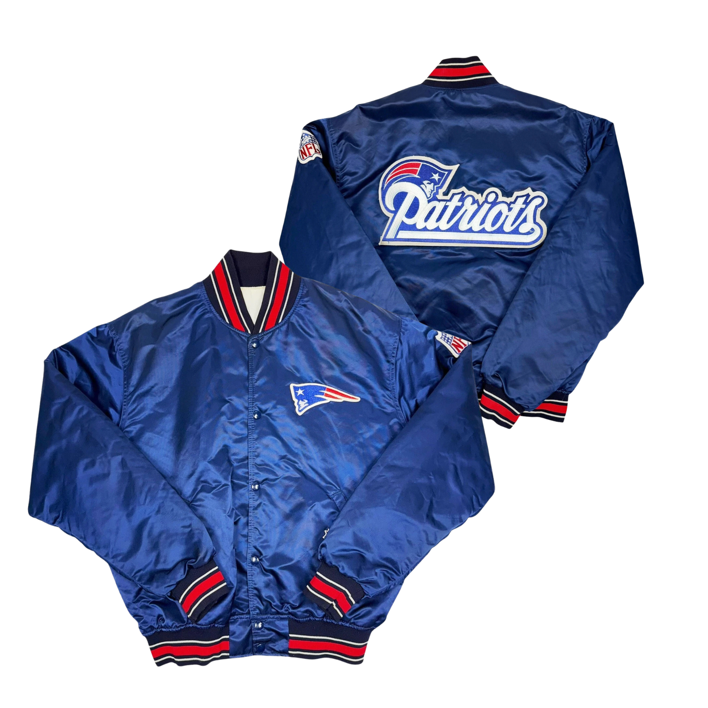 Patriots Throwback Satin Bomber – (Pre order Ships in 3-6 weeks)