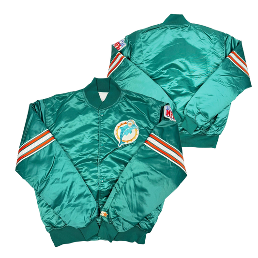 Dolphins Throwback Satin Bomber – (Pre order Ships in 3-6 weeks)