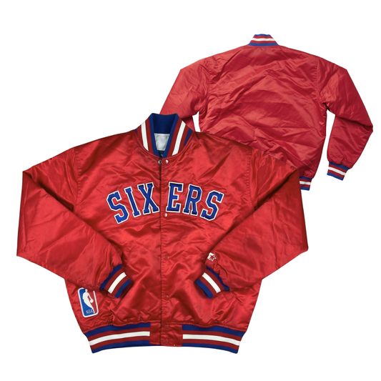 76ers Throwback Satin Bomber – (Pre order Ships in 3-6 weeks)