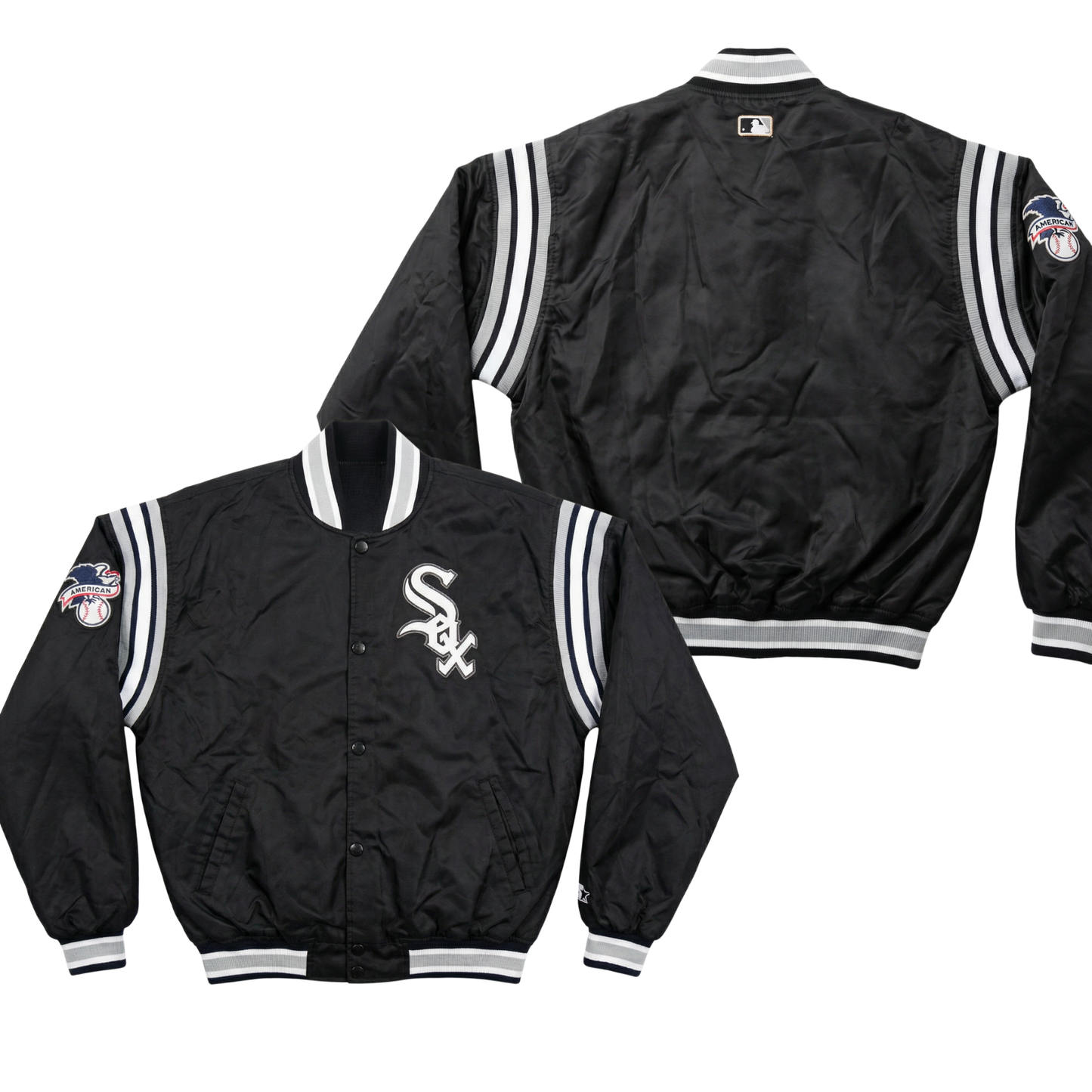 White sox Throwback Satin Bomber – (Pre order Ships in 3-6 weeks)