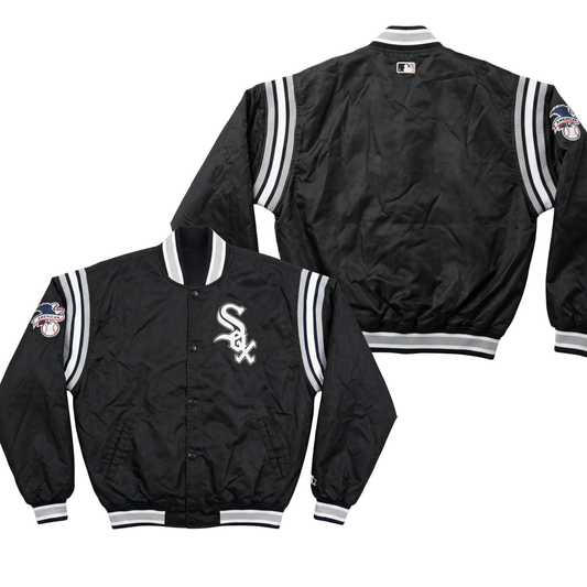 White sox Throwback Satin Bomber – (Pre order Ships in 2-4 weeks)