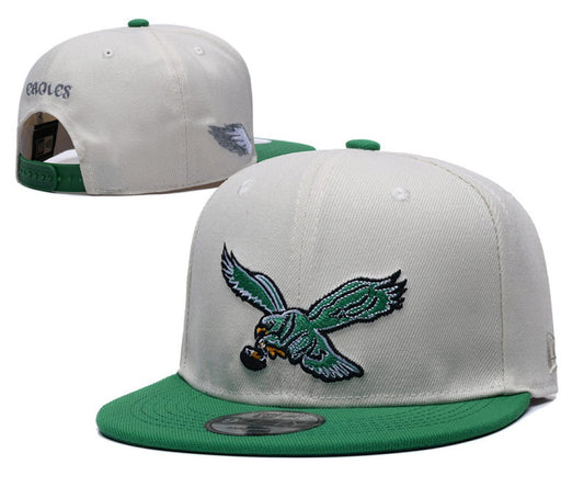 Cream/Green Football Hat