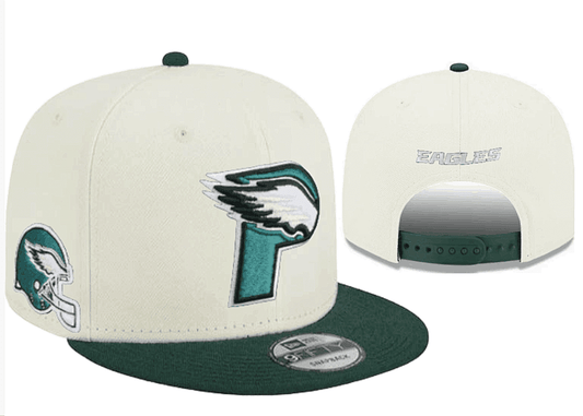 Cream/Green Football Hat