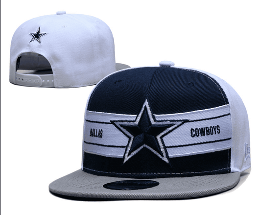 White/Navy Blue/Gray Football Hat