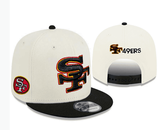 Cream/Black Football Hat