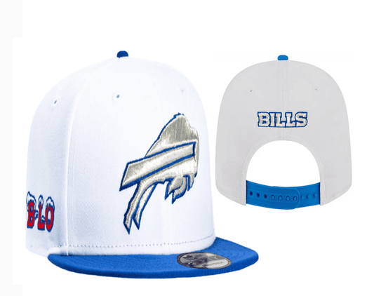 White/Royal Blue Football Hat