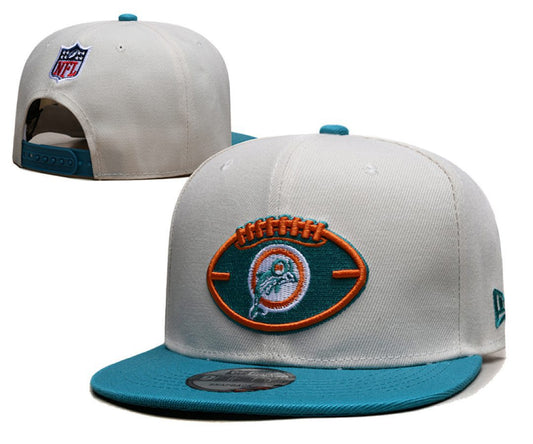 White/Aqua Football Hat