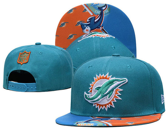 Aqua/Royal Blue/Orange Football Hat