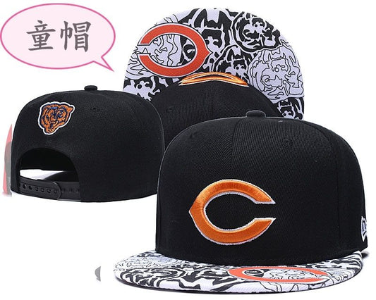 Kids Black/White Football Hat