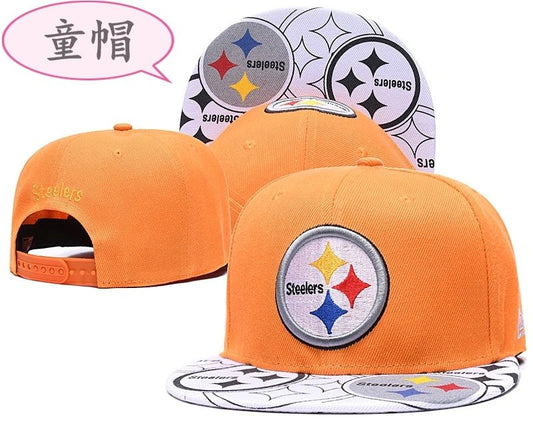 Kids Orange/White Football Hat