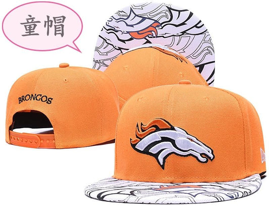 Kids Orange/White Football Hat