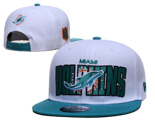 White/Aqua Football Hat