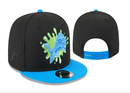 Black/Cyan Blue Football Hat
