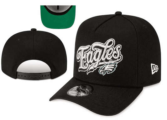 Black/Green Football Hat