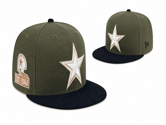 Olive Green/Navy Blue Football Hat