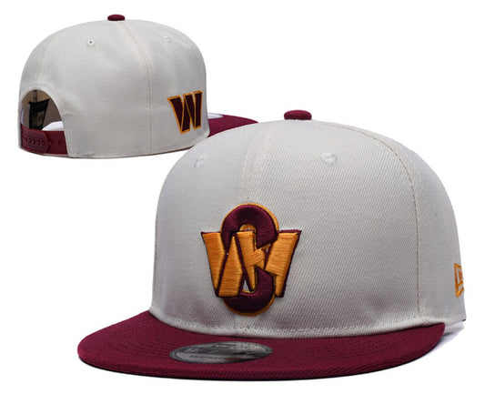 White/Burgundy Football Hat