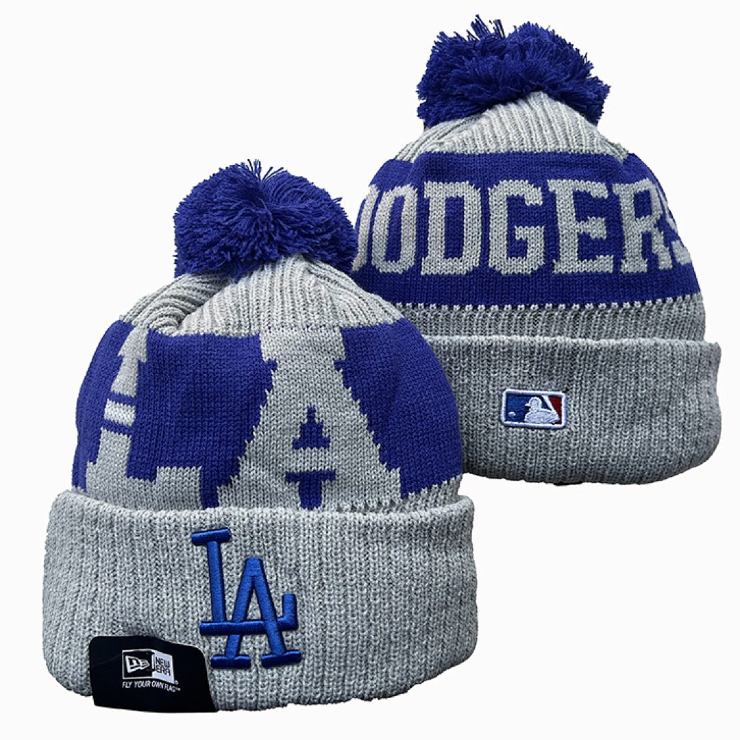 Gray/Blue Baseball Beanie