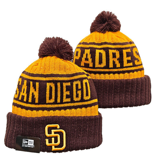 Yellow/Brown Baseball Beanie