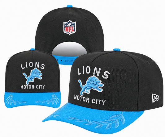 Black/Cyan Blue Football Hat