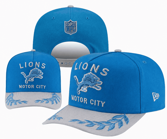Cyan Blue/Gray Football Hat
