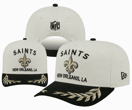 Cream/Black Football Hat