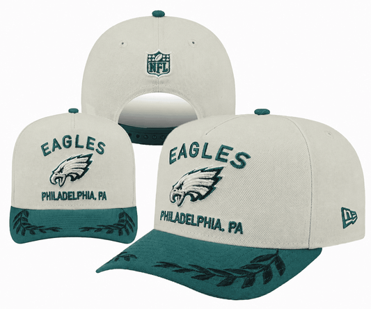 Cream/Teal Football Hat