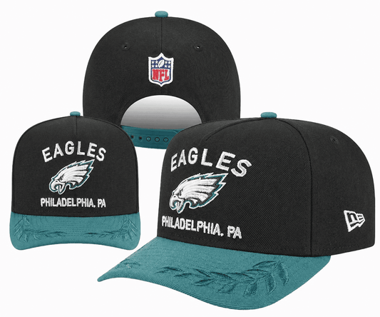 Black/Teal Football Hat