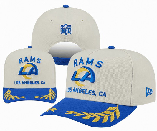 Cream/Royal Blue Football Hat