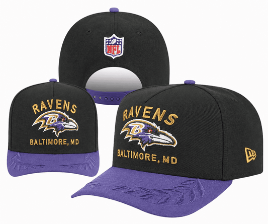 Black/Purple Football Hat