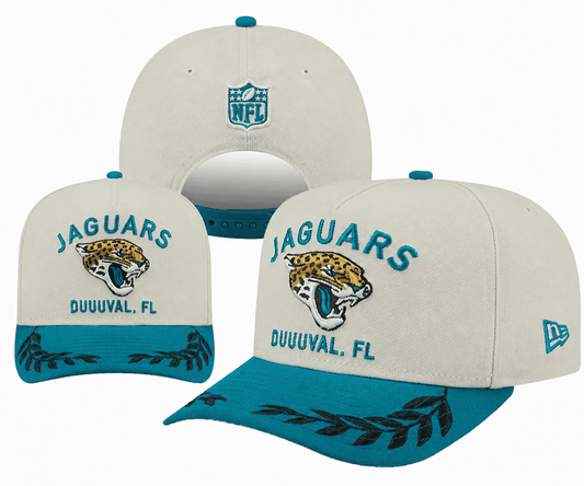 Cream/Teal Football Hat