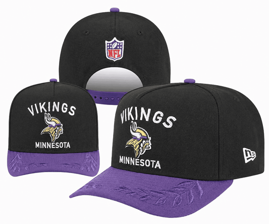 Black/Purple Football Hat