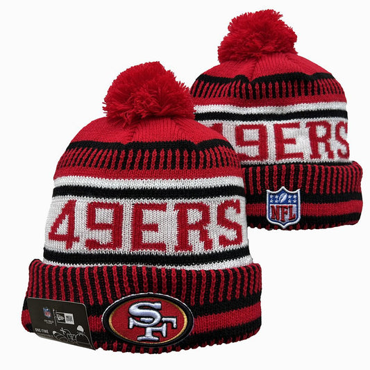 Red/Black/White Football Beanie