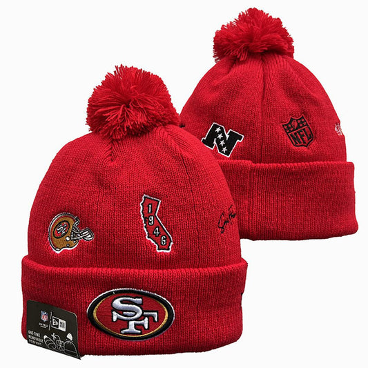 Red Football Beanie