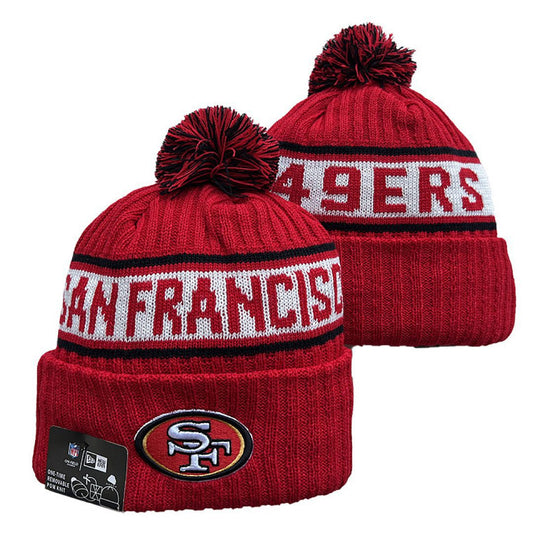 Red/White/Black Football Beanie
