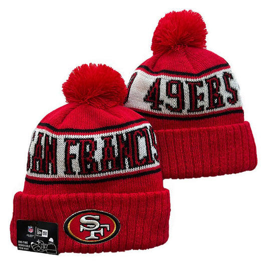 Red/White/Black Football Beanie