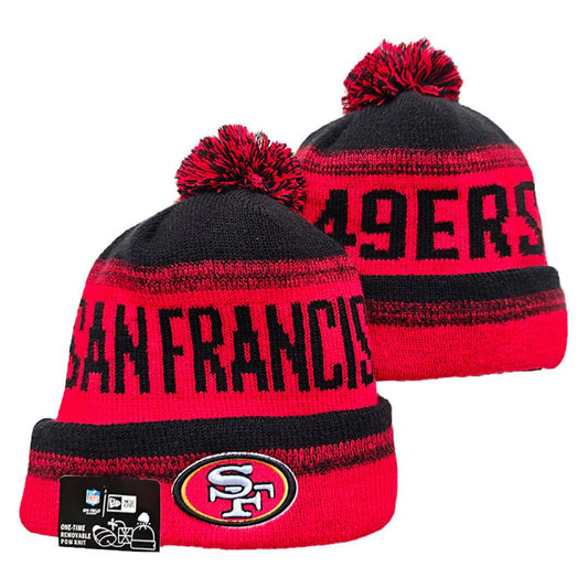 Black/Red Football Beanie