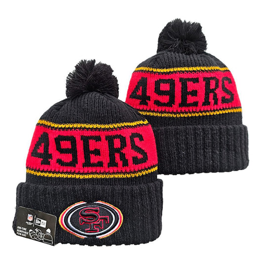 Gray/Red/Gold/Black Football Beanie