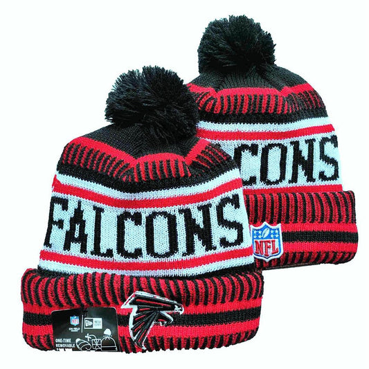Black/Red/White Football Beanie