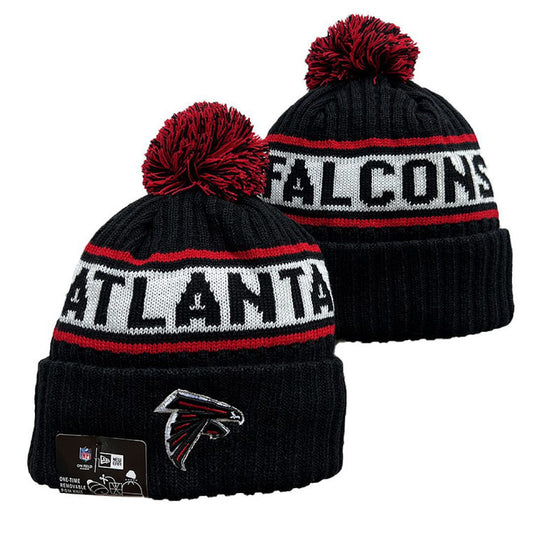 Black/White/Red Football Beanie