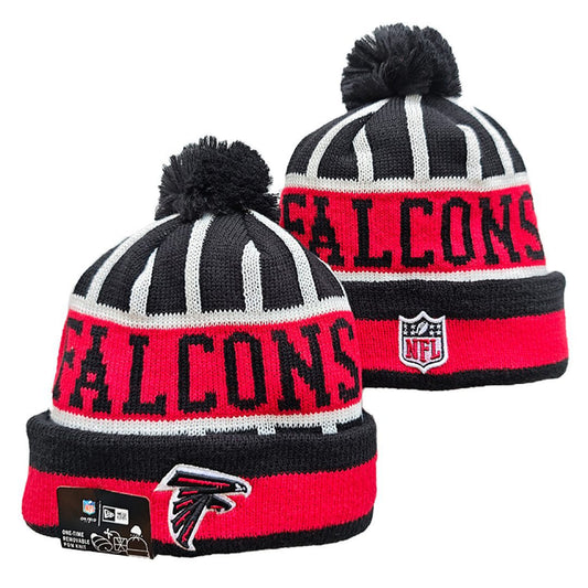 Black/White/Red Football Beanie