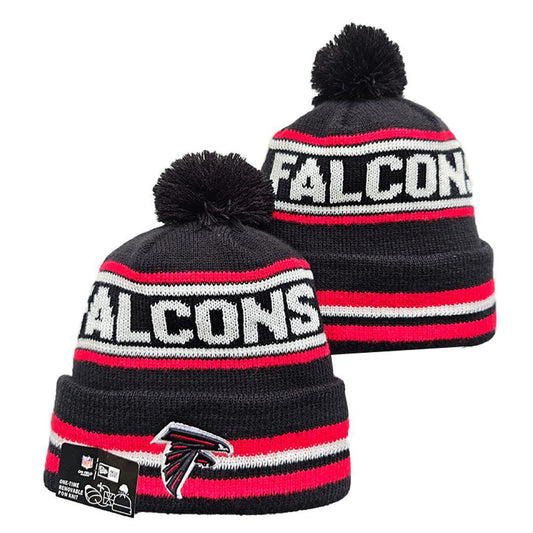 Black/White/Red Football Beanie