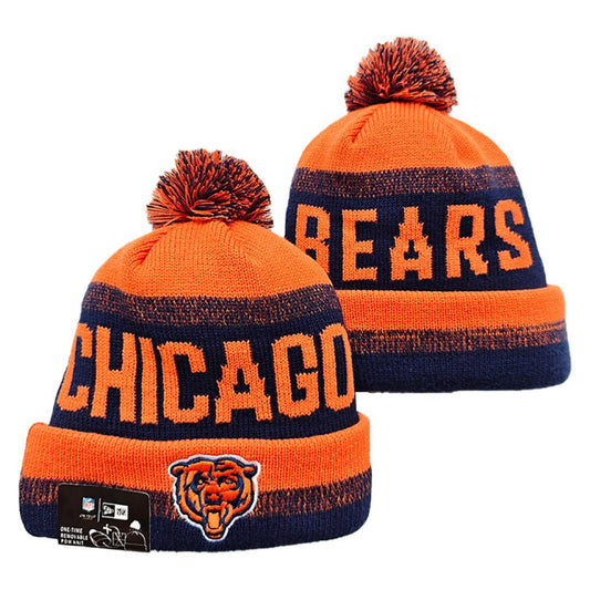 Orange/Navy Football Beanie