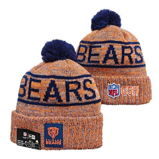 Orange/Gray/Navy Football Beanie
