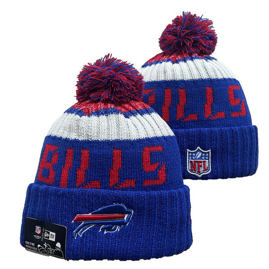 Blue/White/Red Football Beanie