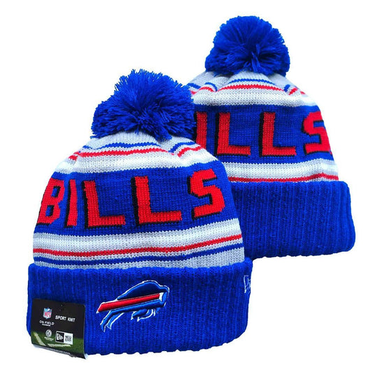 Blue/White/Red Football Beanie