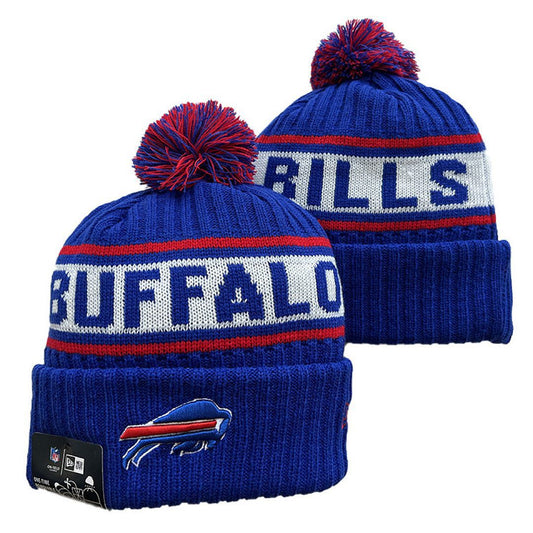 Blue/White/Red Football Beanie
